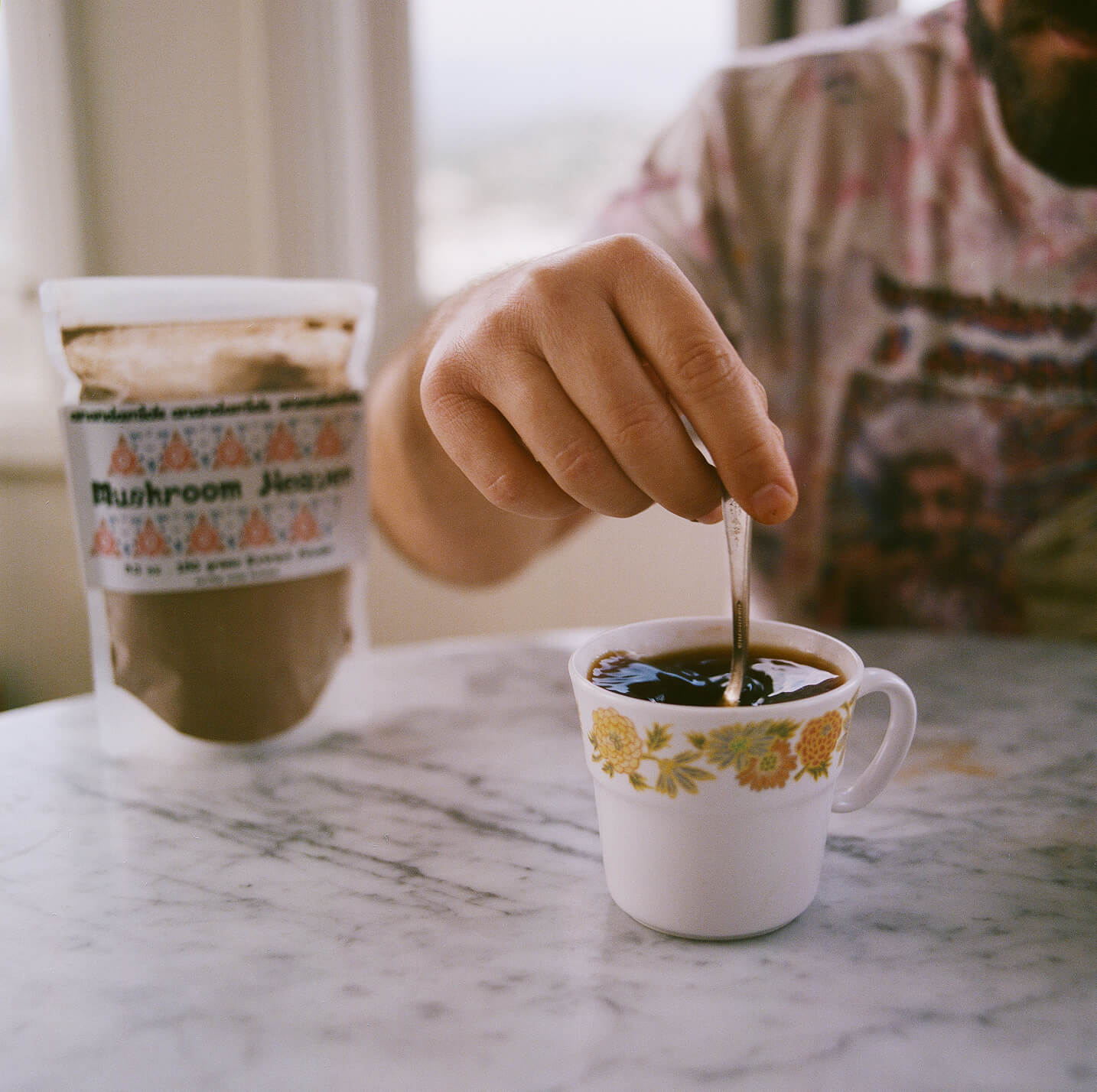 Mushroom Heaven OG Recipe bottles and tea preparation set with six medicinal mushroom extracts